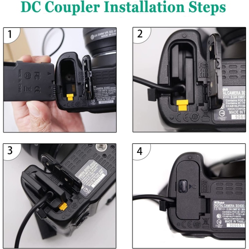 EP-5A Dc Coupler EH-5 AC Power Adapter Kit Replacement Nikon EL-14/ EL-14a Battery Charger for Nikon D3100 D3200 D3300 D3400 D5100 D5200 D5300 D5500