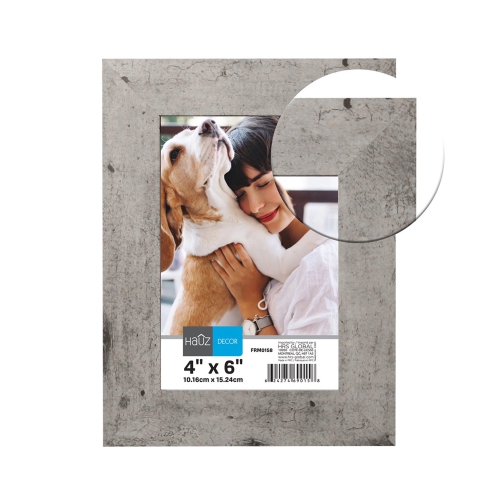 Hauz FRM0158 - 4x6 Cadre de Photo Texture Marbre Gris