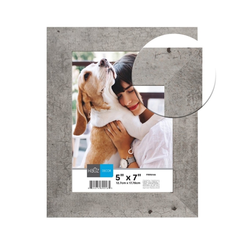 Hauz FRM0158 - 5x7 Cadre de Photo Texture Marbre Gris