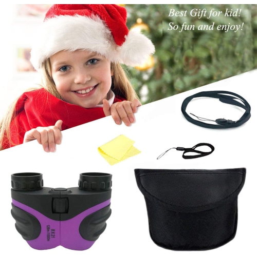 8x21 Compact Shock Proof Kids Binoculars for Kid Gifts - Best Boys and Girls Toys