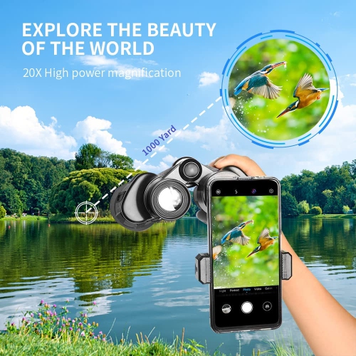 Binoculars for Adults 20X50 ,Compact Powerful HD Binoculars Telescope for Bird Watching, Stargazing, Traveling,Hiking,Camping and Hunting,With