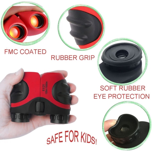 Jumelles compactes antichocs pour enfants 8x21 - meilleurs cadeaux et jouets