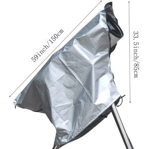 Housse de télescope d'extérieur Pare-soleil Housse astronomique résistante à la poussière avec cordon de serrage réglable - Argenté x