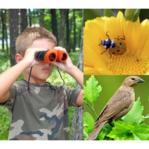 8x21 Compact Shock Proof Kids Binoculars for Kids Gifts - Best Boys and Girls Toys