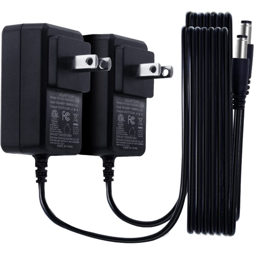 DOLAER  2Pack 12V 2A/2000Ma Dc Regulated Power Supply Adapter, 100-240V 50/60Hz Ac to Dc 24W Adapter for Led Strip Lights, Keyboard, Bt Speaker