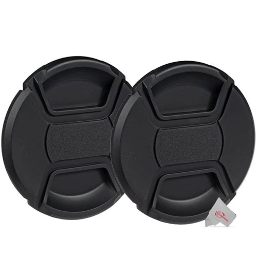 2x 52mm Center Pinch Snap On Lens Cap Front Dust Cover for SLR Mirrorless Camera