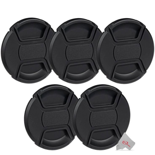 5x 72mm Center Pinch Snap On Lens Cap Front Dust Cover for SLR Mirrorless Camera