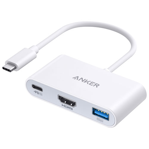 Adaptateur USB C vers HDTV, TF/SD, USB3.0/C, PD pour MacBook Pro/Air 7 en 2  Type-C - PrimeCables®