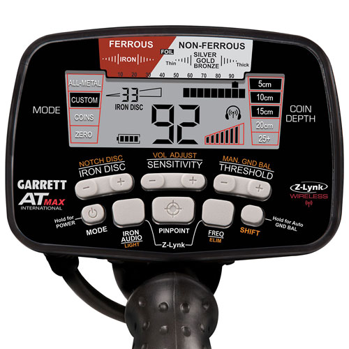Garrett AT Max Waterproof Metal Detector with Headphones
