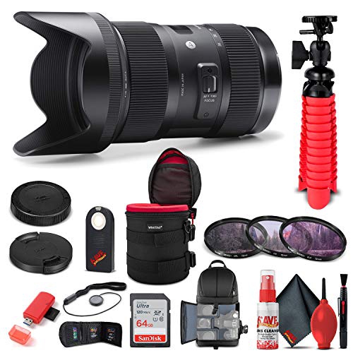 Sigma 18-35mm f/1.8 DC HSM Art Lens for Canon EF Bundle