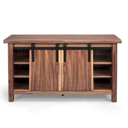 Homestyles Forest Retreat Wood Entertainment Center in Brown