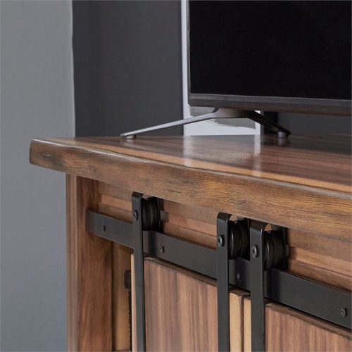 Homestyles Forest Retreat Wood Entertainment Center in Brown