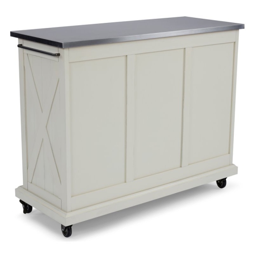Homestyles Seaside Lodge White Wood Kitchen Cart