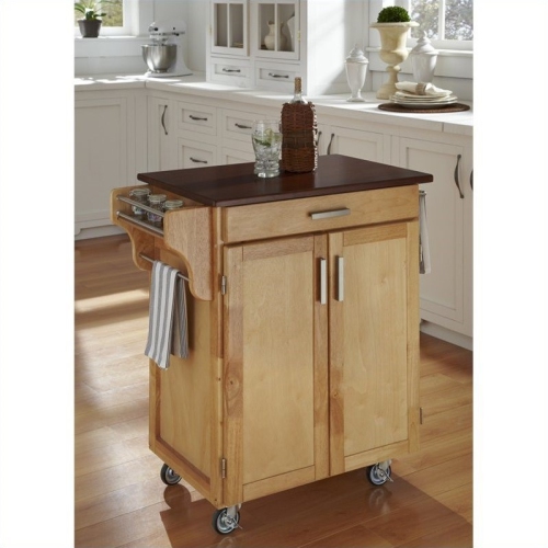 Homestyles Cuisine Cart Natural With Cherry Top Best Buy Canada