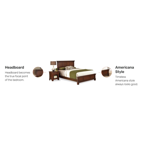 Homestyles Aspen Wood Queen Headboard in Brown
