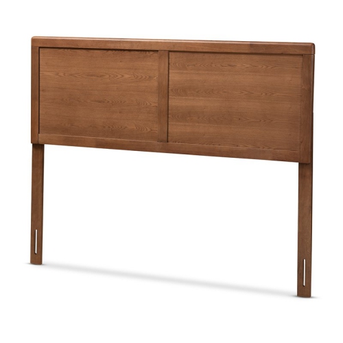 BAXTON STUDIO  Raya Mid-Century Wood Full Headboard In Walnut In Brown