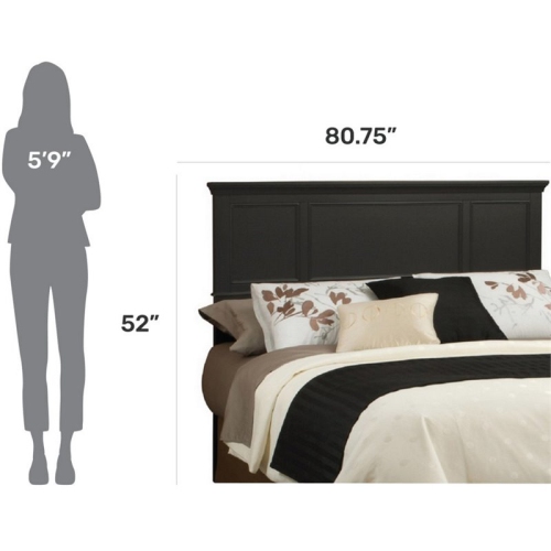 Homestyles Bedford Wood King Headboard in Black
