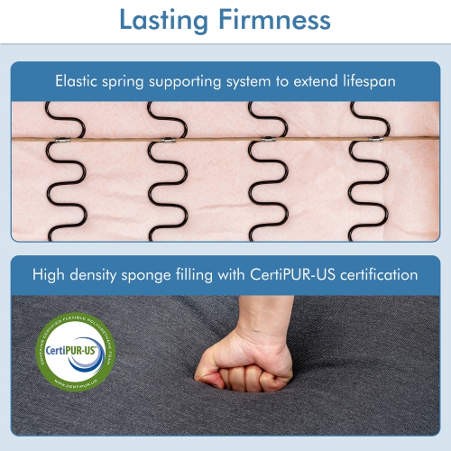 Costway 76.5" Fabric Sofa Couch Living Room Small Apartment Furniture w/ Metal Leg