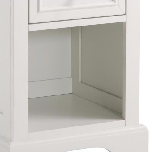 Homestyles Naples Wood Nightstand in Off White