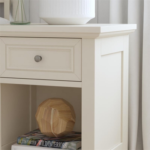 Homestyles Naples Wood Nightstand in Off White
