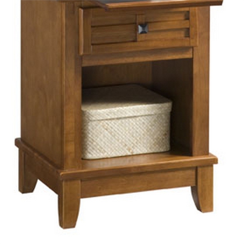 Homestyles Arts & Crafts Wood Nightstand in Brown
