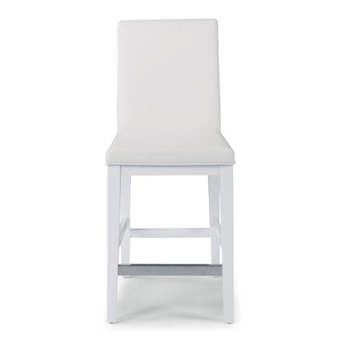 HOMESTYLES  Linear Wood Counter Stool In White