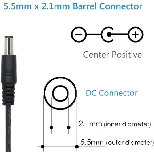 Dolaer AC to DC 24V 2A Power Supply Adapter, Plug 5.5mm x 2.1mm ,