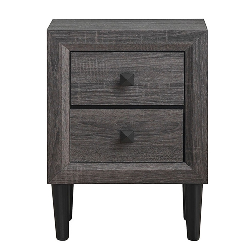 Topbuy Nightstand Beside Table W/Drawer Retro Grey Night Table House Furniture