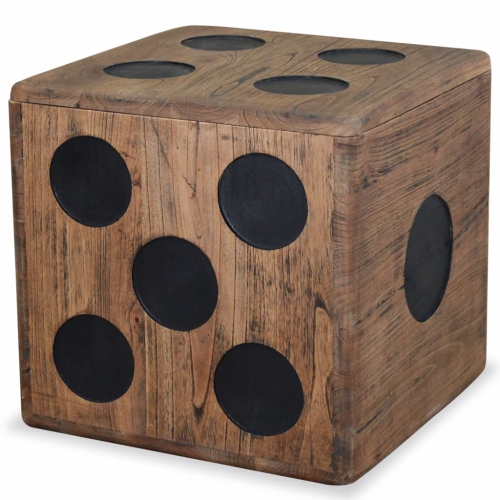 VIDAXL  Storage Box Mindi Wood 15.7"x15.7"x15.7" Dice Design