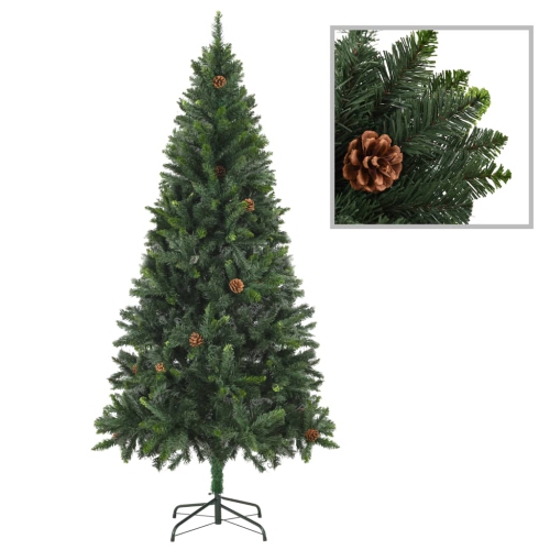 VIDAXL  Artificial Christmas Tree With Pine Cones Green 70.9"