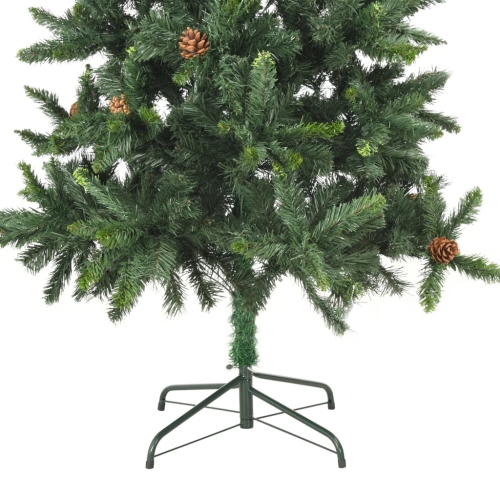 vidaXL Artificial Christmas Tree with Pine Cones Green 70.9"