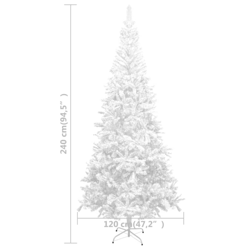 vidaXL Artificial Christmas Tree L 94.5" White