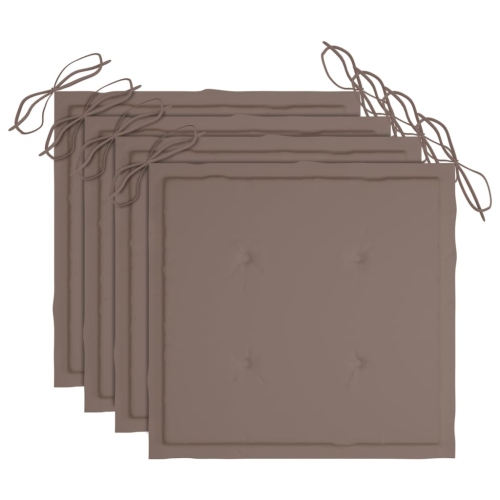 vidaXL Patio Dining Chairs 4 pcs with Cushions Solid Acacia Wood