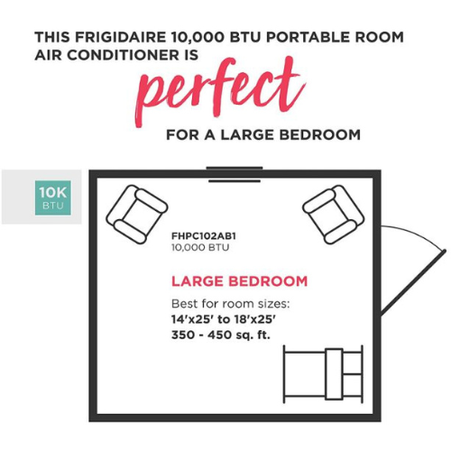 Frigidaire FHPC102AB1 10,000 BTU Portable Room Air Conditioner