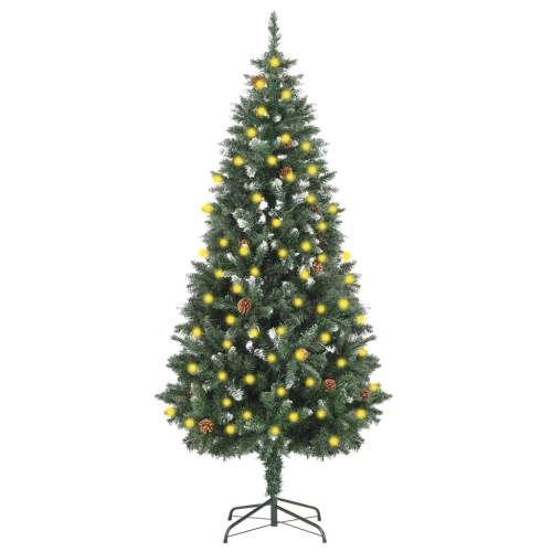 VIDAXL  Artificial Christmas Tree With Leds&pine Cones 70.9"