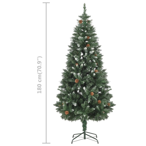 vidaXL Artificial Christmas Tree with LEDs&Pine Cones 70.9"