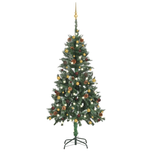 VIDAXL  Artificial Christmas Tree With Leds&ball Set 59.1"