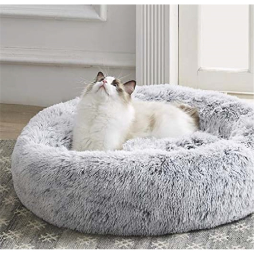 Blu Sleep - Ceramo Cooling and Breathable Foam Pet Bed, Medium Size, Gray Fur
