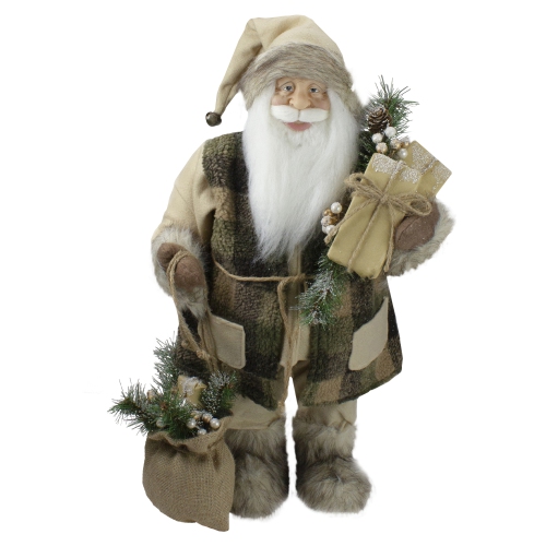 NORTHLIGHT  24" Santa Claus With Gifts Christmas Figure In Beige Great looking santa bigger then I thought goes perfect with my tree