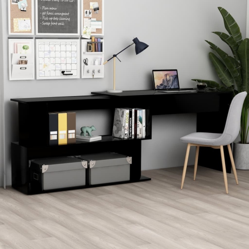 VIDAXL  Corner Desk 47.2"x19.7"x29.9" Chipboard In Black