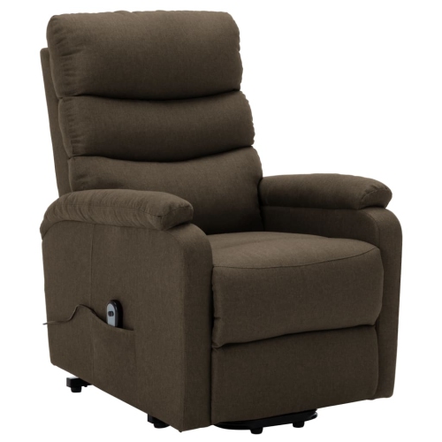 vidaXL Stand-up Recliner Brown Fabric