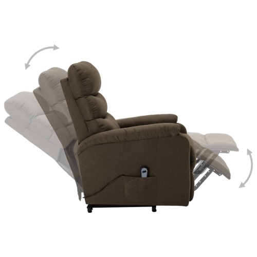 vidaXL Stand-up Recliner Brown Fabric