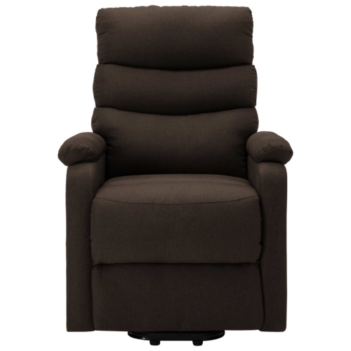vidaXL Stand-up Recliner Dark Brown Fabric