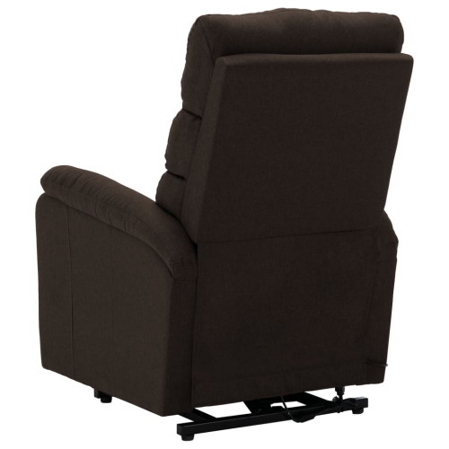 vidaXL Stand-up Recliner Dark Brown Fabric