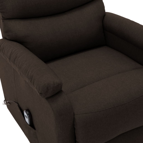 vidaXL Stand-up Recliner Dark Brown Fabric