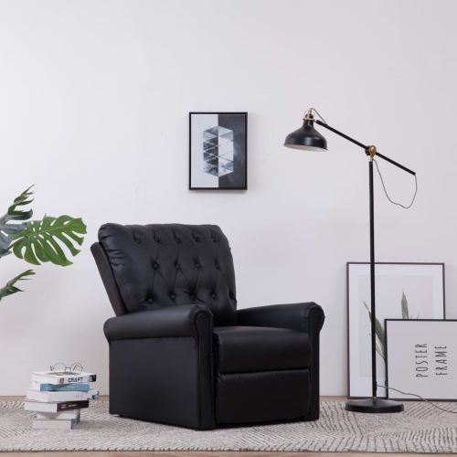 VIDAXL  Reclining Chair Faux Leather In Black