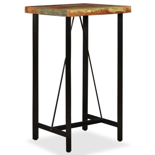 VIDAXL  Bar Table Solid Reclaimed Wood 23.6"x23.6"x42.1"