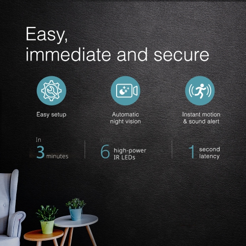 SpotCam FHD 2 Wireless Home Security Camera, 1080p, Indoor, Night Vision, Two-Way Talk, Motion & Sound Alert, Alarm Siren, Free Fulltime Continuous