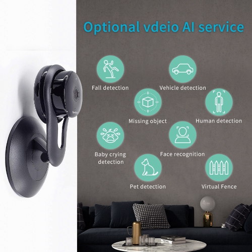 SpotCam FHD 2 Wireless Home Security Camera, 1080p, Indoor, Night Vision, Two-Way Talk, Motion & Sound Alert, Alarm Siren, Free Fulltime Continuous