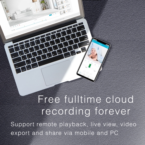 SpotCam FHD 2 Wireless Home Security Camera, 1080p, Indoor, Night Vision, Two-Way Talk, Motion & Sound Alert, Alarm Siren, Free Fulltime Continuous